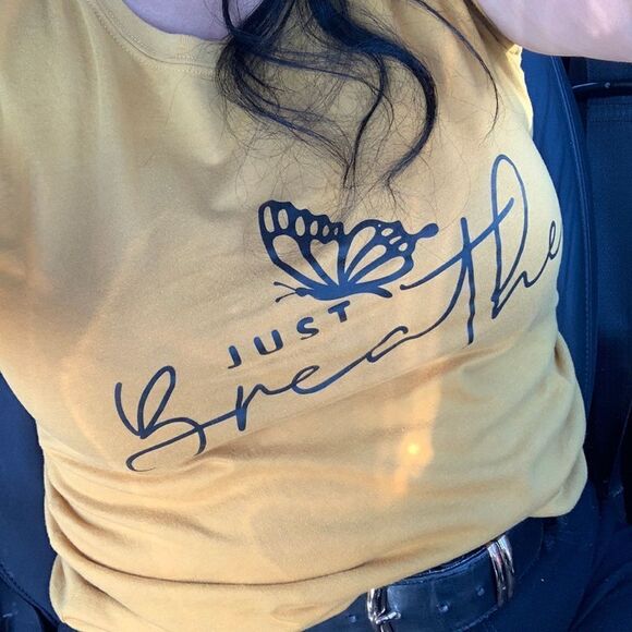 COPY - 🦋NWOT “Just Breathe” Custom shirt Large and Xl available fits true to sz - Picture 10 of 10